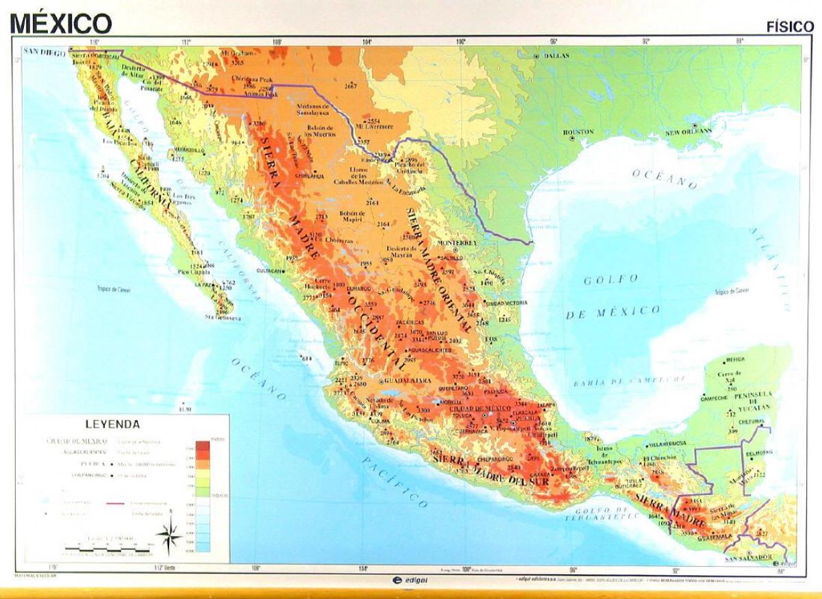 coğrafi harita Mexico