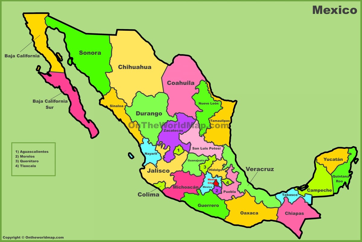 devlet harita Mexico