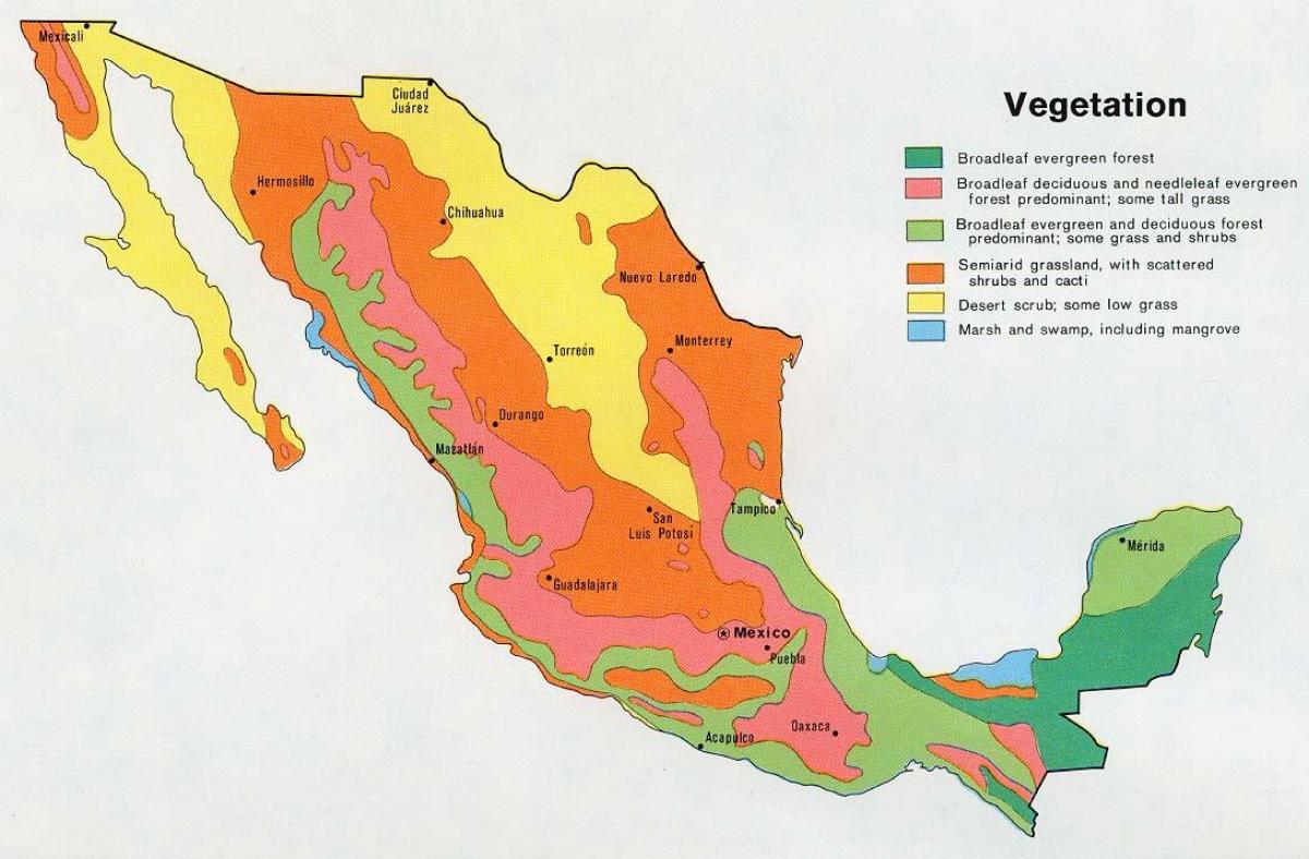 Meksika haritası natual ressources