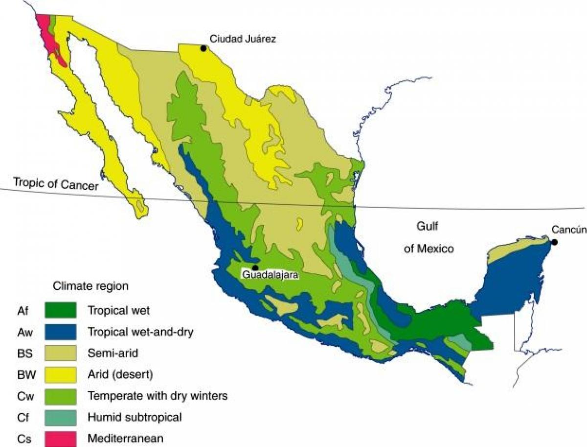 iklim harita Mexico