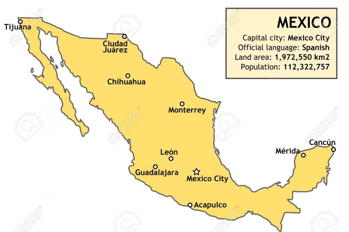 Meksika haritası ülke