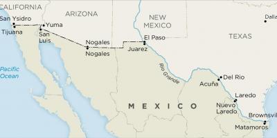 ABD ve Meksika sınır göster