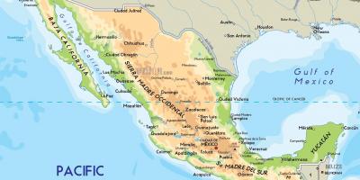 Meksika haritası fiziki