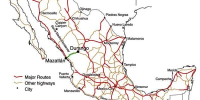 Meksika ücretli yol haritası