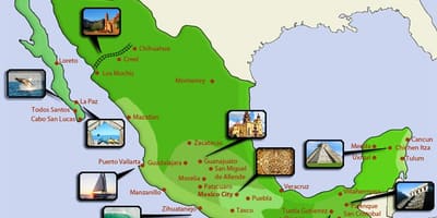 Turistik harita Mexico
