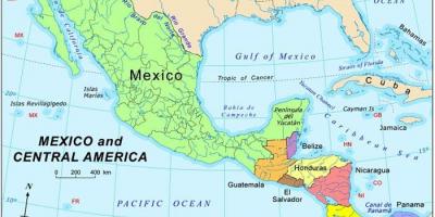 Harita Meksika ve Orta Amerika